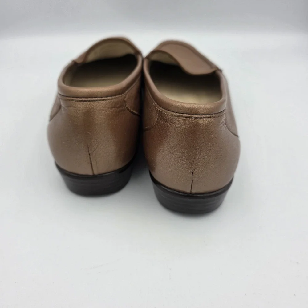 SAS Tripad Comfort Womens SlipOn‎ Loafers Bronze Leather Soft Step Size 8 NARROW